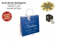 BUSTE IN CARTA BICOLOR BLU/ARGENTO
